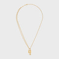 CELINE Triomphe Lock Necklace Brass(2 Colors)
