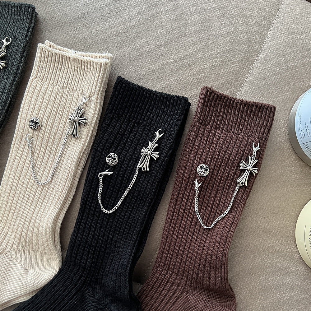 Chrome Hearts Cross Chain Socks