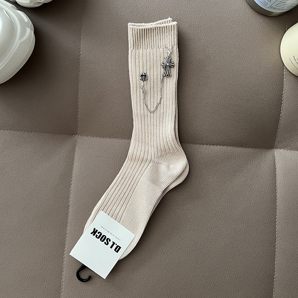 Chrome Hearts Cross Chain Socks