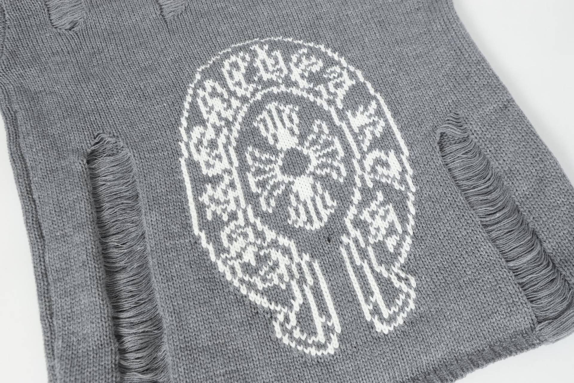Chrome Hearts Distressed Knitted Sweater