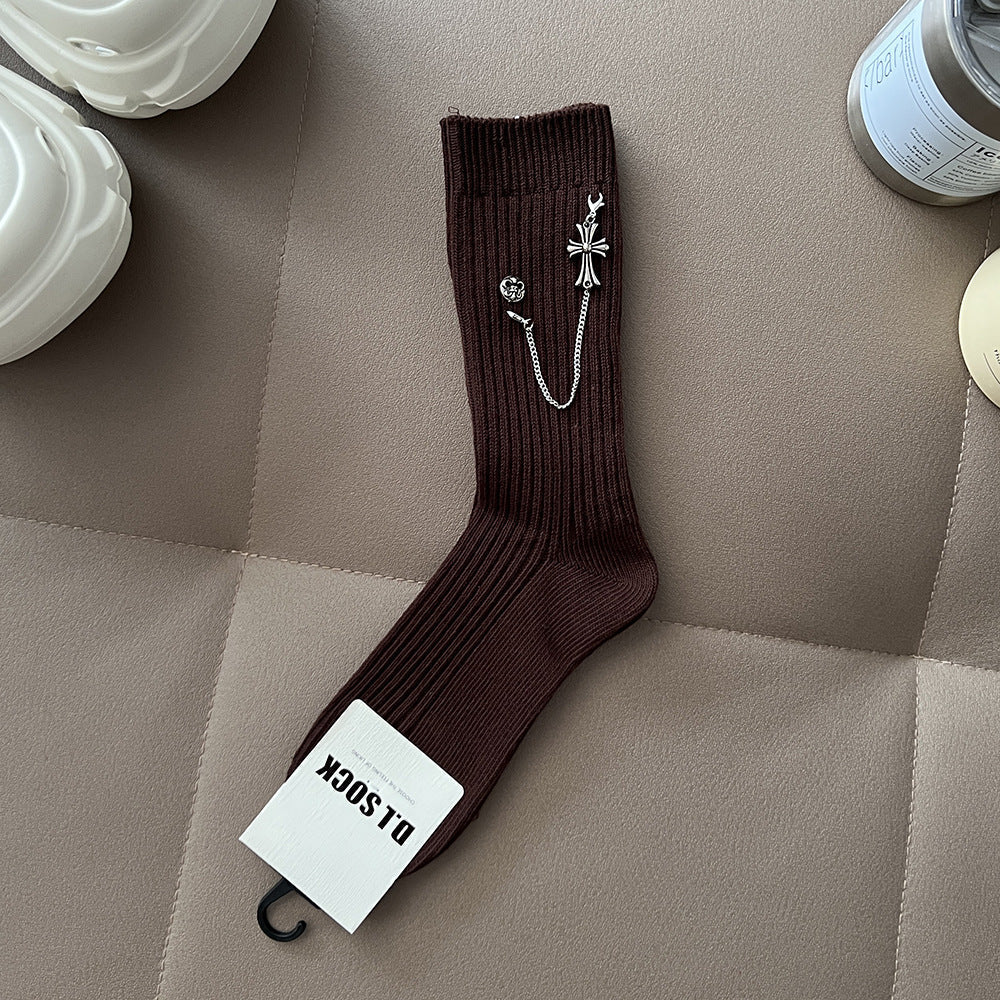 Chrome Hearts Cross Chain Socks