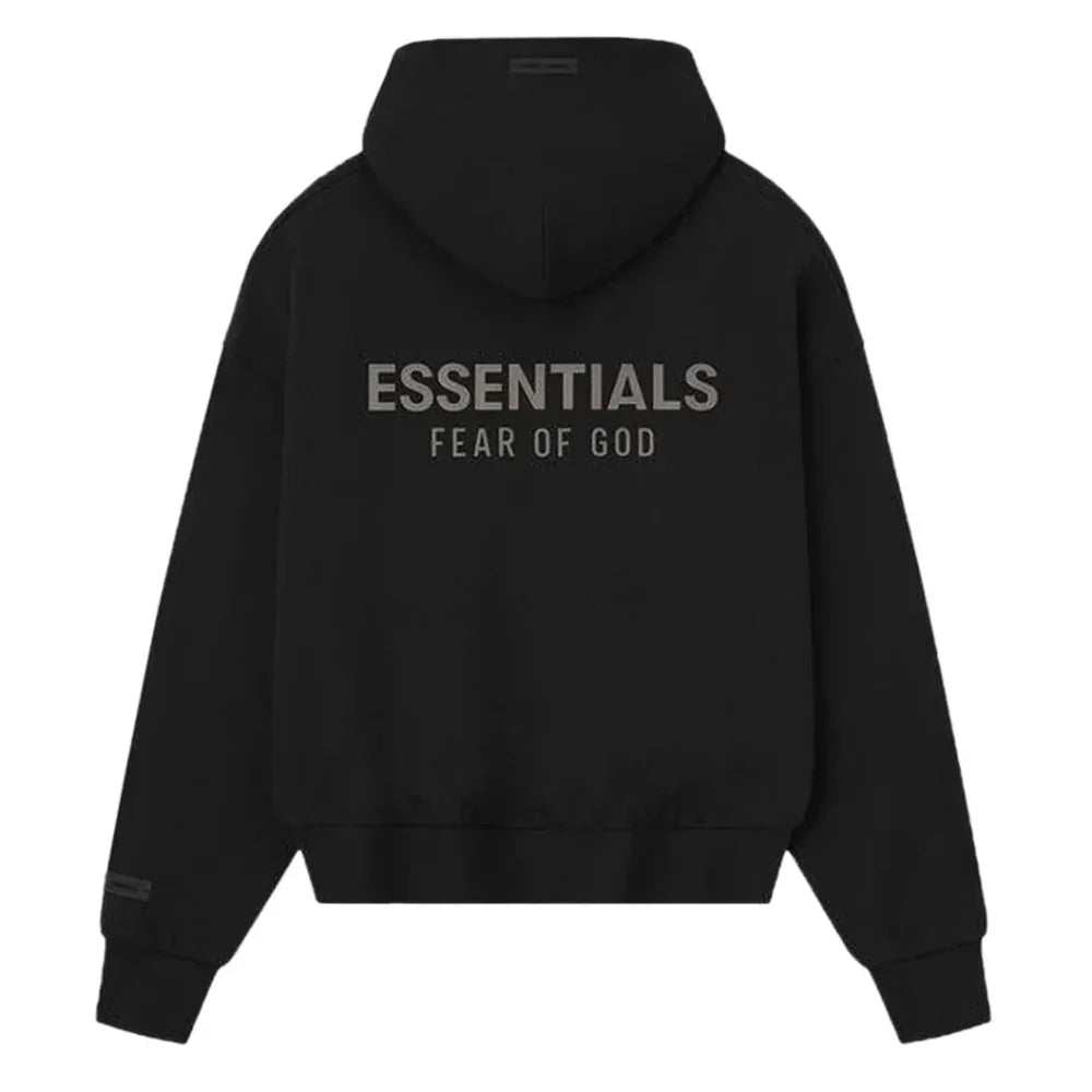 Fear of God Essentials Classic Full Zip Hoodie Jet Black