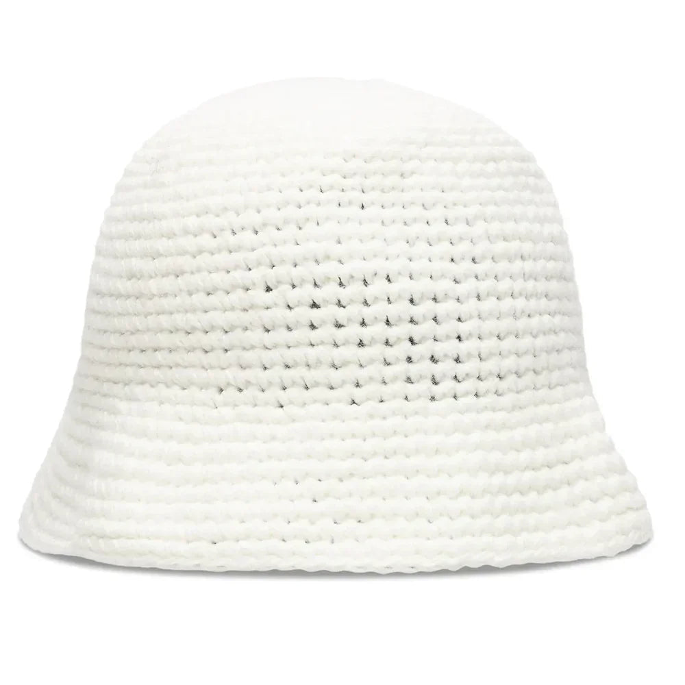 Stussy Swirly S Knit Bucket Hat Bone