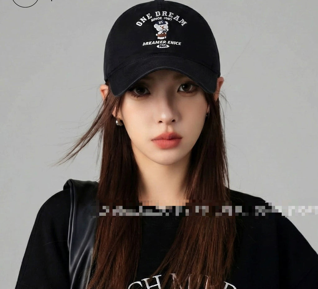 Embroidered Bear Baseball Cap
